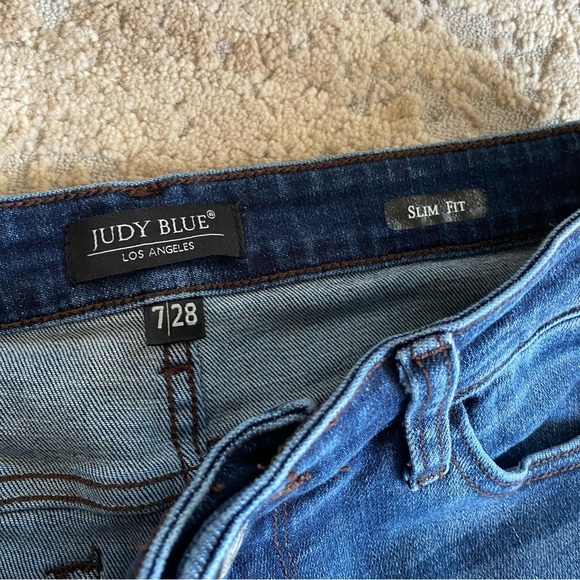 Judy Blue Slim Fit Dark Wash Tapered Leg Jeans JB82428DK: 28/7 - Picture 4 of 10